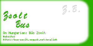 zsolt bus business card