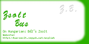 zsolt bus business card